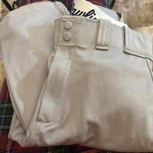 YL Gray Rawlings’s baseball pants